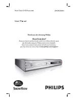 Philips DVDR3360H User Manual preview