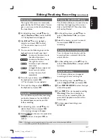 Preview for 37 page of Philips DVDR3365 User Manual