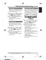 Preview for 39 page of Philips DVDR3365 User Manual