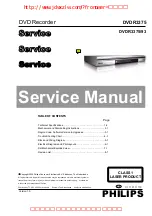 Philips DVDR3375 Service Manual preview