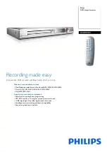 Philips DVDR3380 Specifications preview