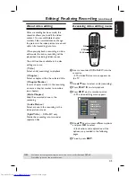 Preview for 43 page of Philips DVDR3380 User Manual