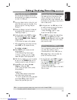 Preview for 45 page of Philips DVDR3380 User Manual