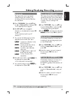 Preview for 37 page of Philips DVDR3390 User Manual