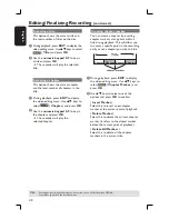 Preview for 42 page of Philips DVDR3390 User Manual