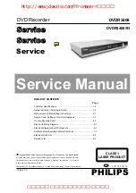 Philips DVDR3408 Service Manual preview