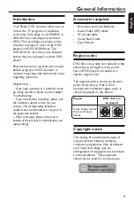 Preview for 9 page of Philips DVDR3408 User Manual