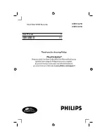 Philips DVDR3425H User Manual preview