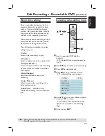 Предварительный просмотр 49 страницы Philips DVDR3430V User Manual