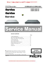 Philips DVDR3435H/93 Service Manual preview