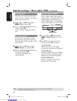 Предварительный просмотр 60 страницы Philips DVDR3450H/05 User Manual