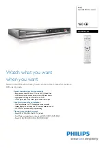 Preview for 1 page of Philips DVDR3455H Brochure & Specs