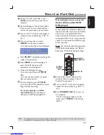 Preview for 35 page of Philips DVDR3455H User Manual