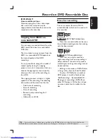 Preview for 37 page of Philips DVDR3455H User Manual