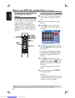 Preview for 38 page of Philips DVDR3455H User Manual