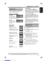 Preview for 49 page of Philips DVDR3455H User Manual