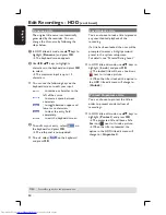 Preview for 60 page of Philips DVDR3455H User Manual