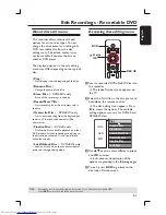 Preview for 61 page of Philips DVDR3455H User Manual