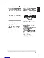 Preview for 67 page of Philips DVDR3455H User Manual