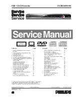 Предварительный просмотр 1 страницы Philips DVDR3465H/96 Service Manual