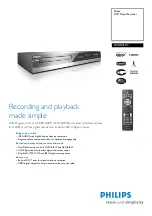 Philips DVDR3505 Specifications preview