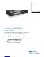 Philips DVDR3506 Specifications preview