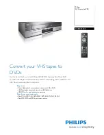 Предварительный просмотр 1 страницы Philips DVDR3510V Brochure & Specs