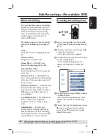 Preview for 45 page of Philips DVDR3510V User Manual