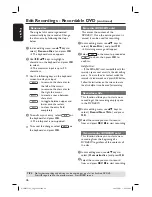 Preview for 46 page of Philips DVDR3510V User Manual