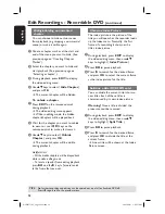 Preview for 52 page of Philips DVDR3510V User Manual