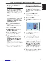 Preview for 77 page of Philips DVDR3570H User Manual