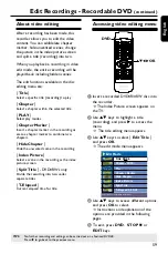 Предварительный просмотр 58 страницы Philips DVDR3588H User Manual