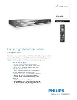 Preview for 1 page of Philips DVDR3595H Specifications