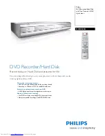 Preview for 1 page of Philips DVDR520H Specifications