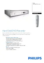 Philips DVDR5350H Specifications preview