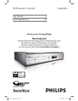 Предварительный просмотр 1 страницы Philips DVDR5350H User Manual