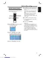 Preview for 41 page of Philips DVDR5520H User Manual