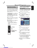 Preview for 47 page of Philips DVDR5520H User Manual