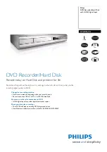 Philips DVDR560H Specifications preview