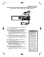 Предварительный просмотр 11 страницы Philips DVDR600VR/37 Owner'S Manual