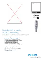 Preview for 1 page of Philips DVDR600VR/37 Specifications