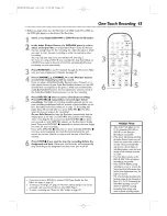 Preview for 43 page of Philips DVDR600VR Owner'S Manual