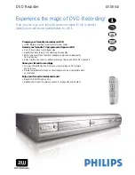 Preview for 1 page of Philips DVDR616 Specifications