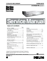 Preview for 1 page of Philips DVDR630VR Service Manual