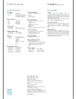 Предварительный просмотр 2 страницы Philips DVDR630VR Specification Sheet