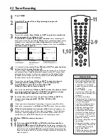 Предварительный просмотр 42 страницы Philips DVDR72 Owner'S Manual