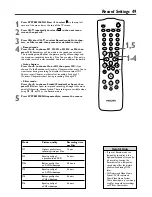 Предварительный просмотр 49 страницы Philips DVDR72 Owner'S Manual