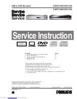 Philips DVDR7250H/05 Service Manual preview