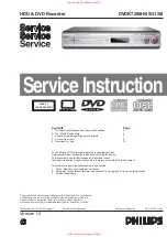 Preview for 1 page of Philips DVDR7250H Service Manual