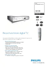 Philips DVDR7250H Specifications preview